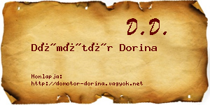 Dömötör Dorina névjegykártya