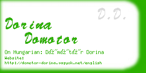 dorina domotor business card